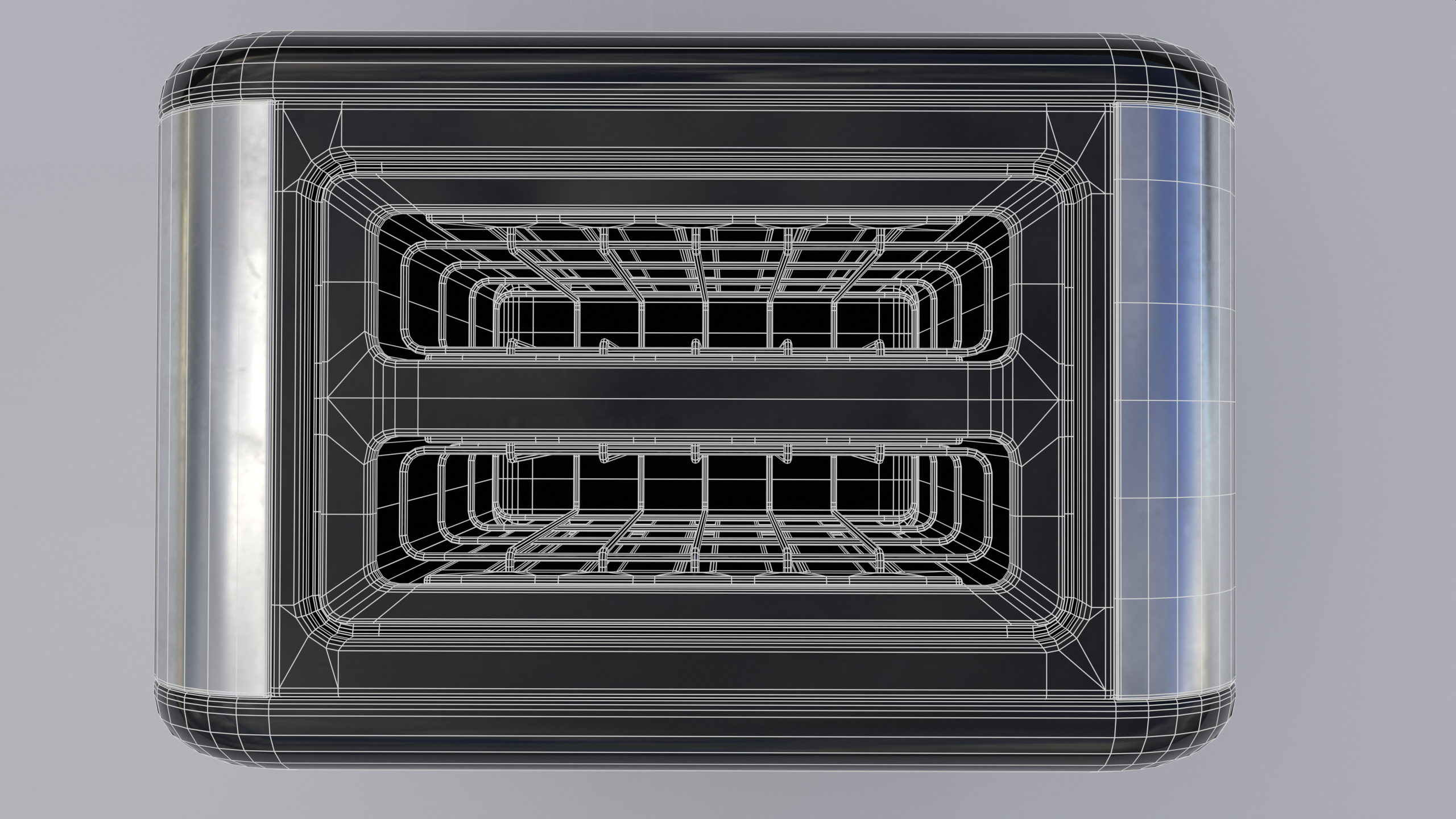 Toaster PBR Low-poly 3D model_17