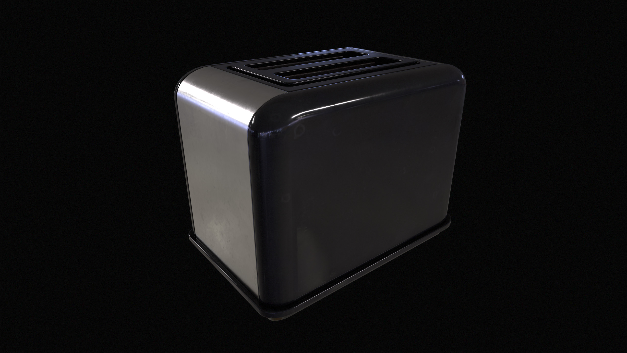 Toaster PBR Low-poly 3D model_4
