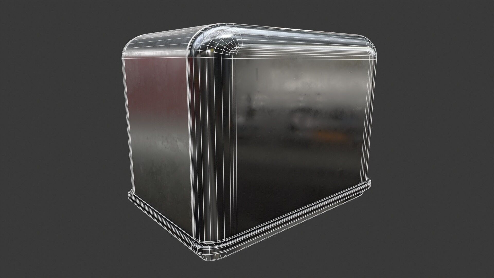 Toaster PBR Low-poly 3D model_13