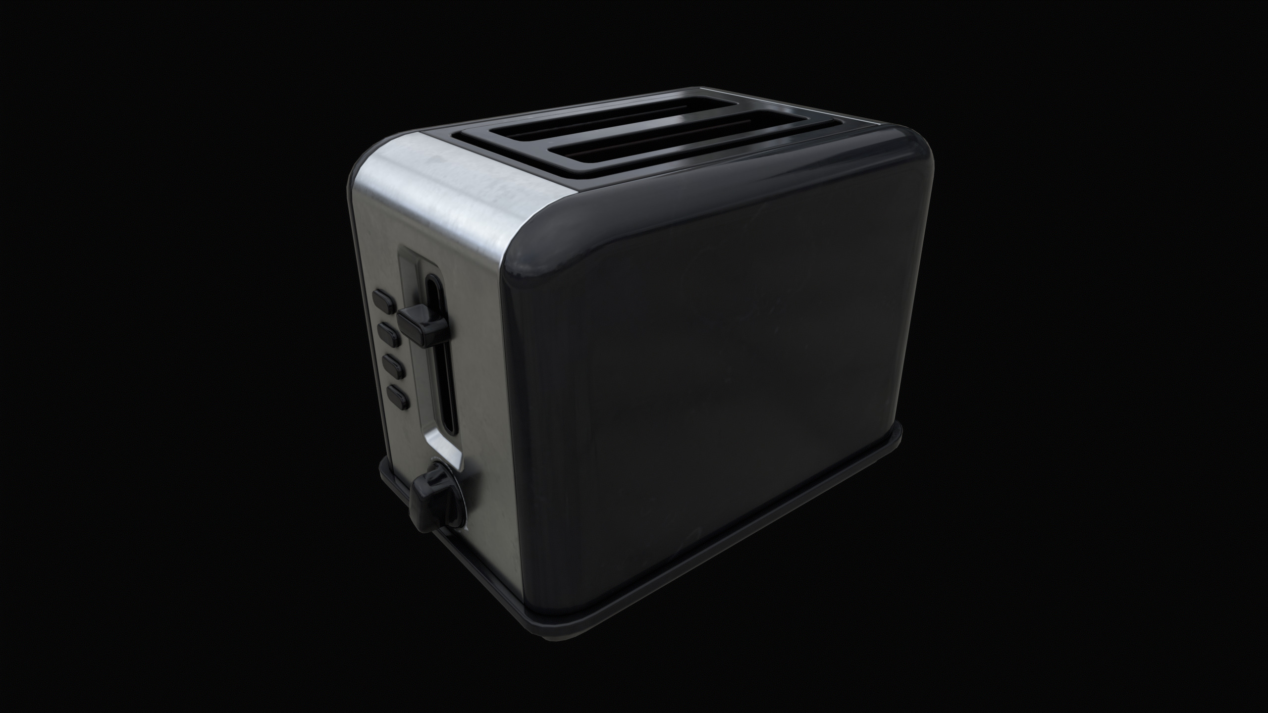 Toaster PBR Low-poly 3D model_2