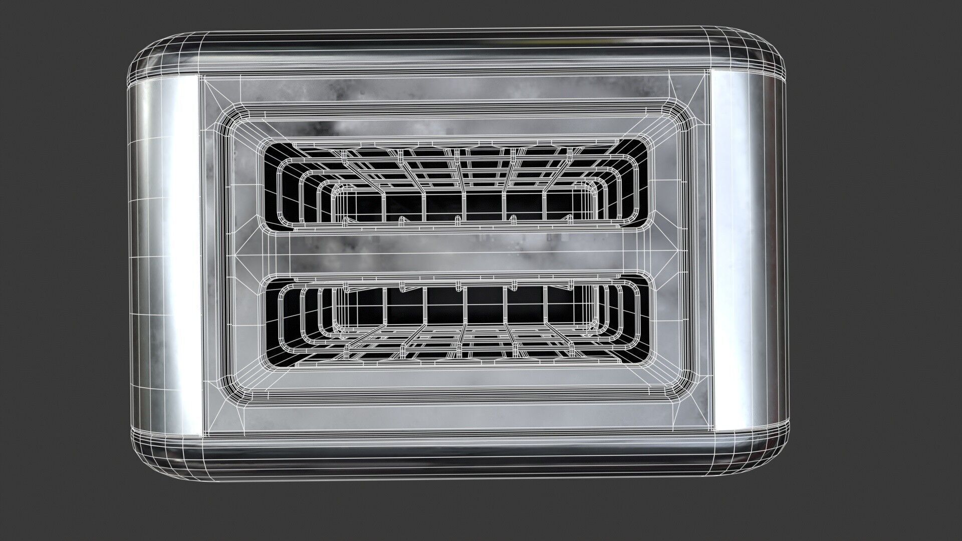 Toaster PBR Low-poly 3D model_12