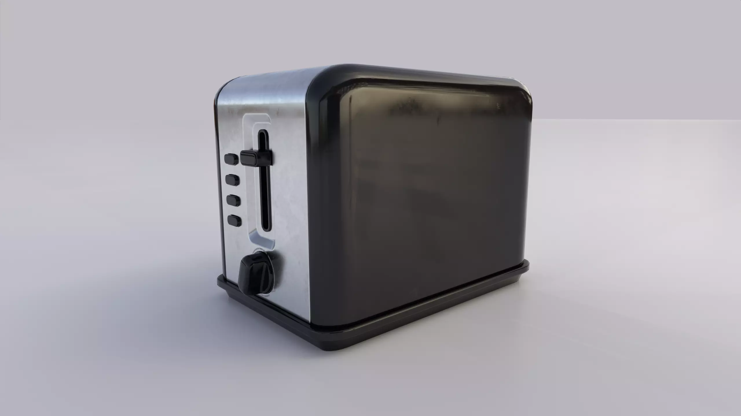 Toaster PBR Low-poly 3D model_0