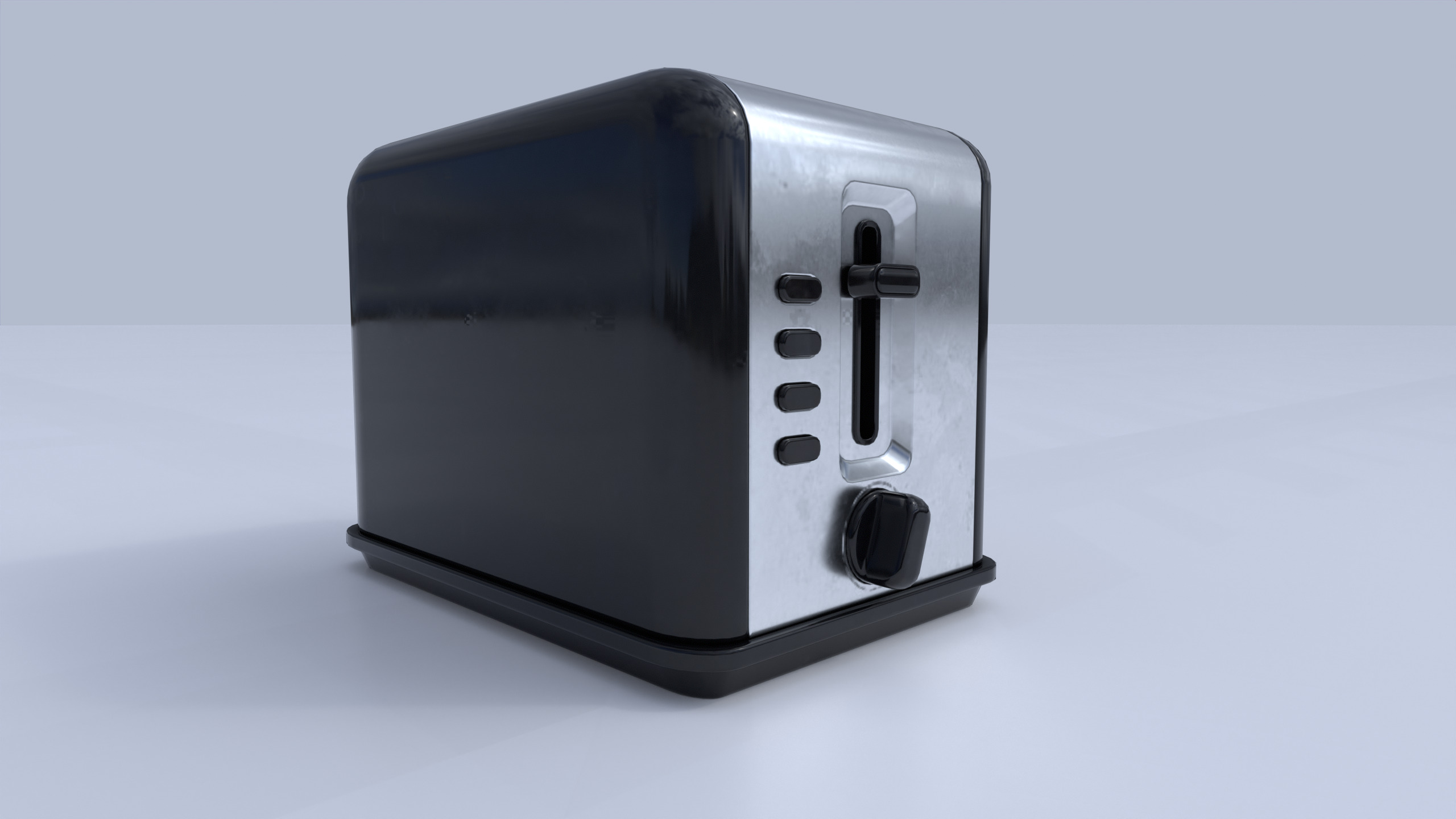 Toaster PBR Low-poly 3D model_7