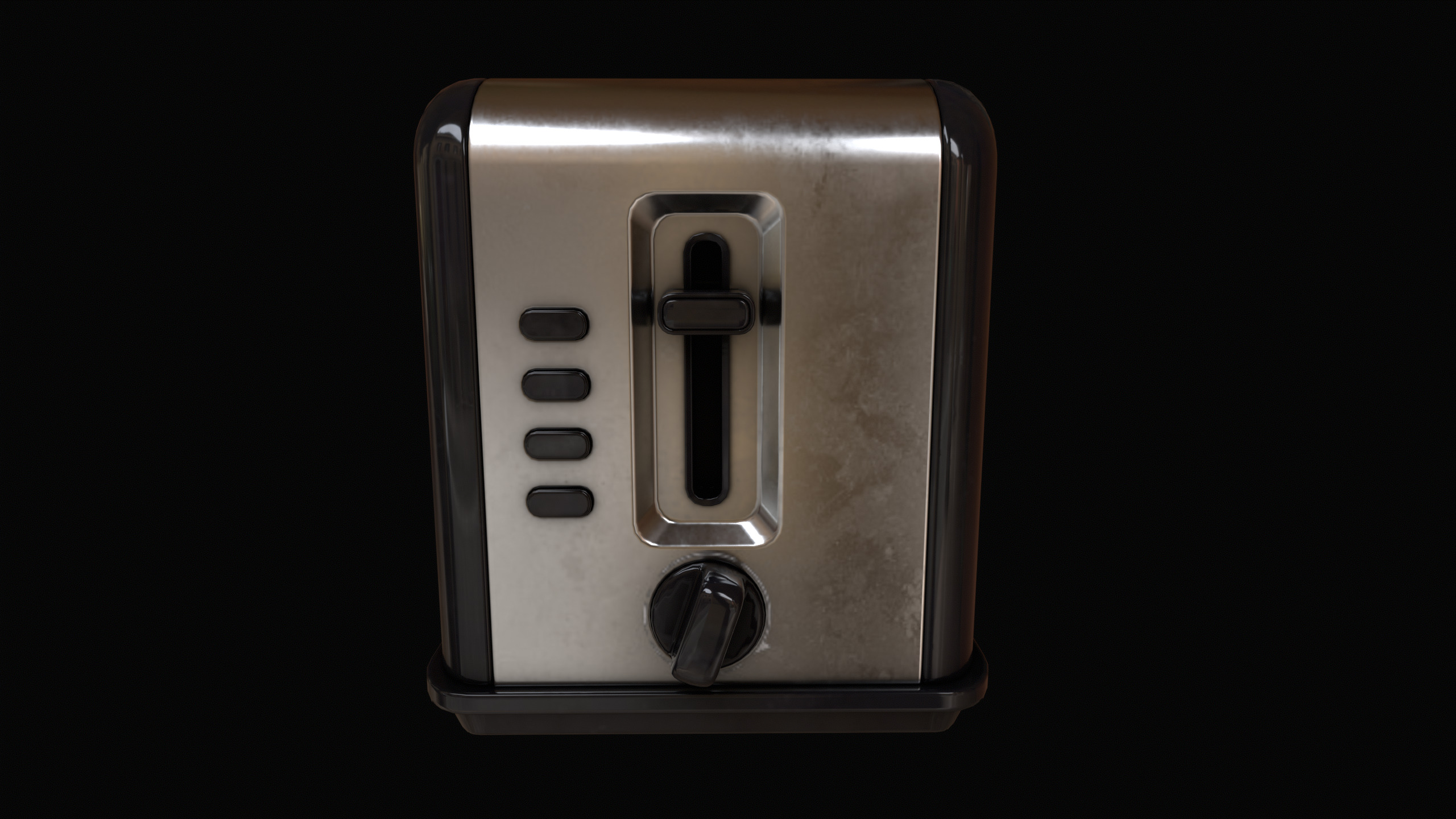 Toaster PBR Low-poly 3D model_3
