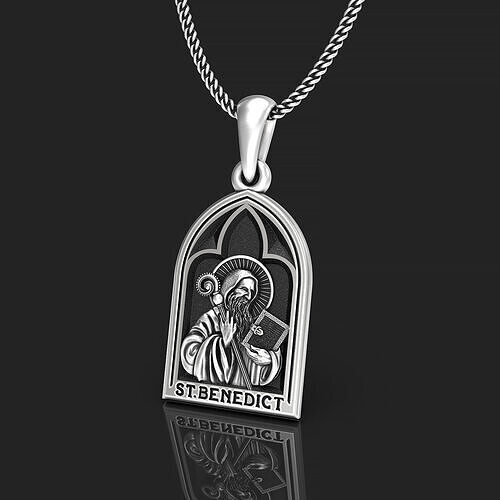 Saint Benedict pendant  3D print model