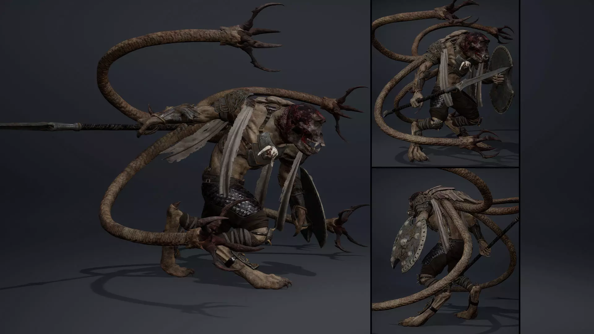 Gloom Spearman Tentacle Low-poly 3D model