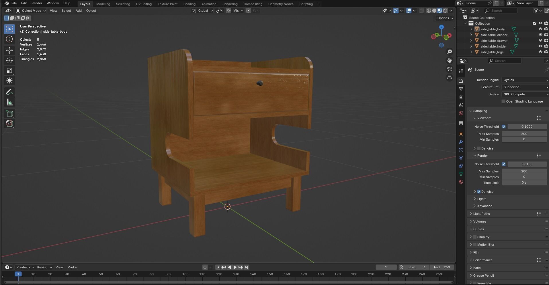 Side Table CG8 3D model_11