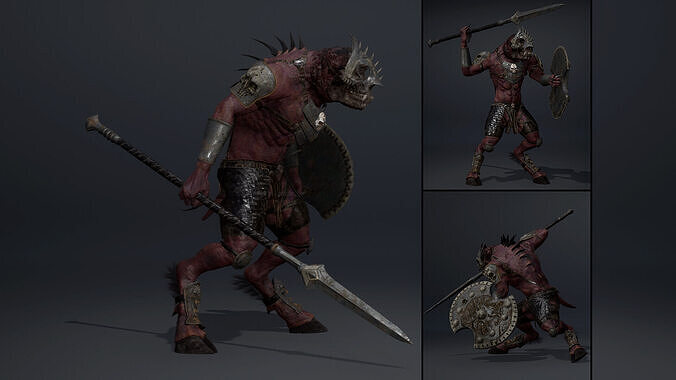 Gloom Spearman Arm2 Brutal Low-poly 3D model