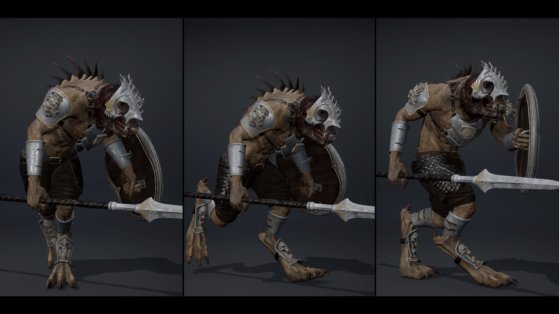 Gloom Spearman Arm1 Brutal Low-poly 3D model_14