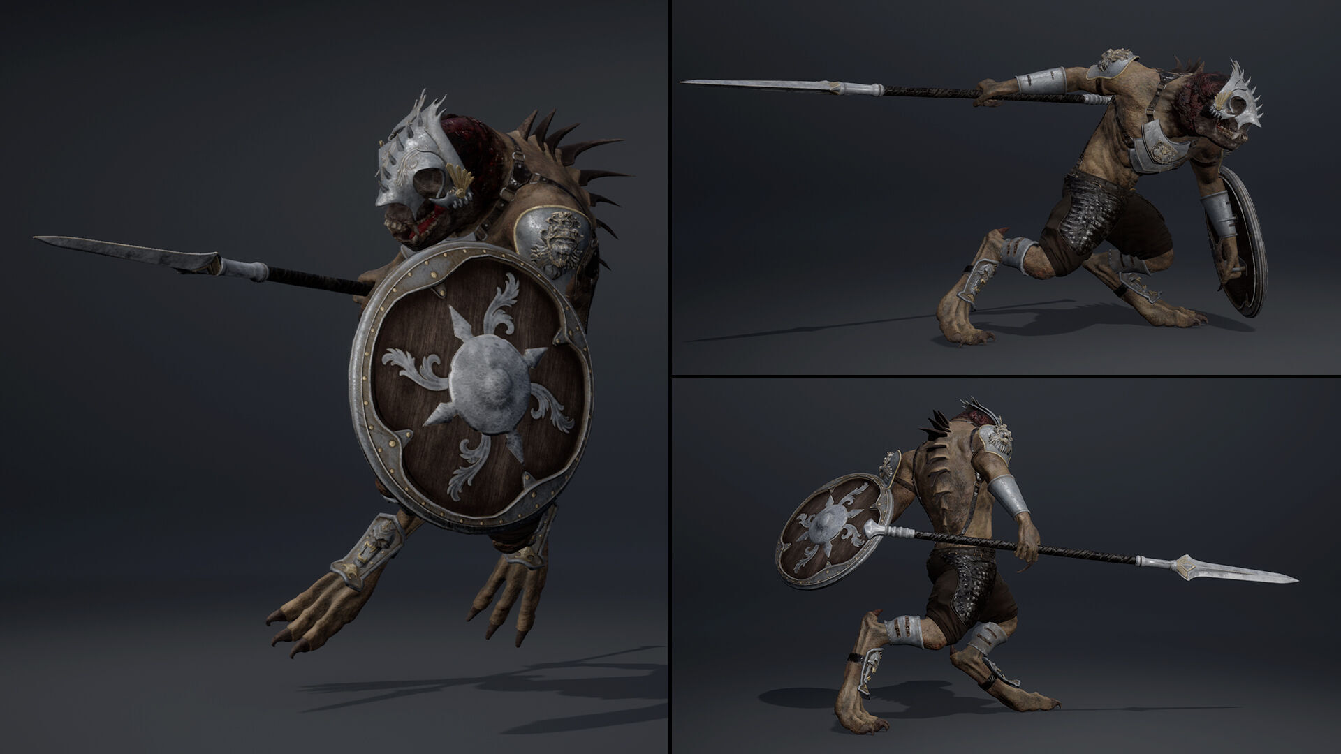Gloom Spearman Arm1 Brutal Low-poly 3D model_9