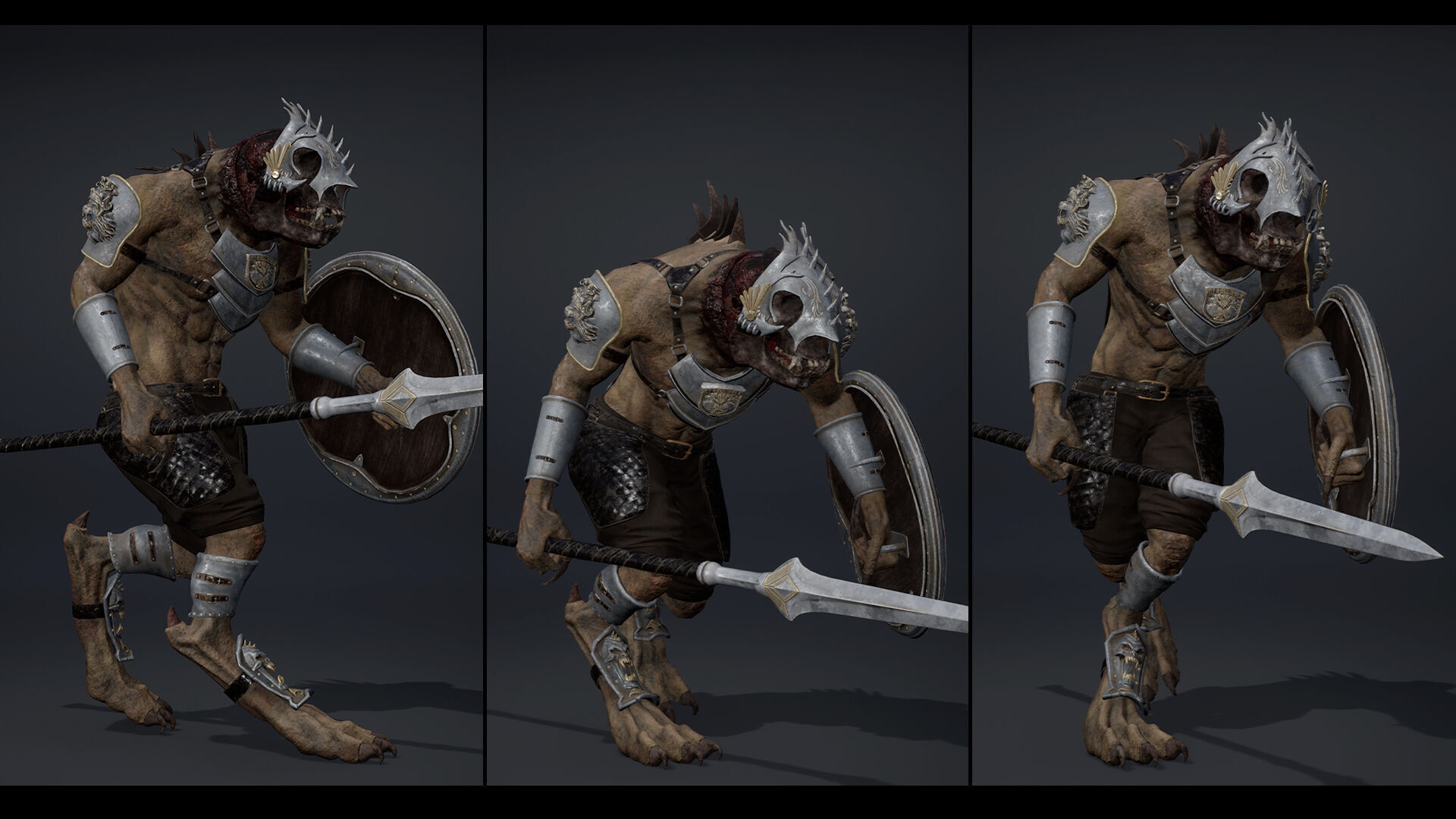 Gloom Spearman Arm1 Brutal Low-poly 3D model_18
