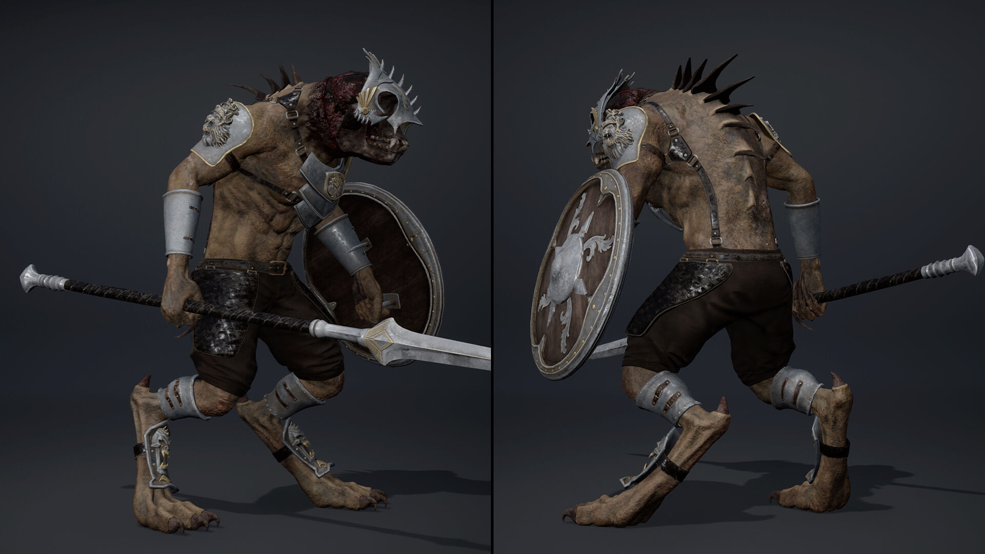 Gloom Spearman Arm1 Brutal Low-poly 3D model_5