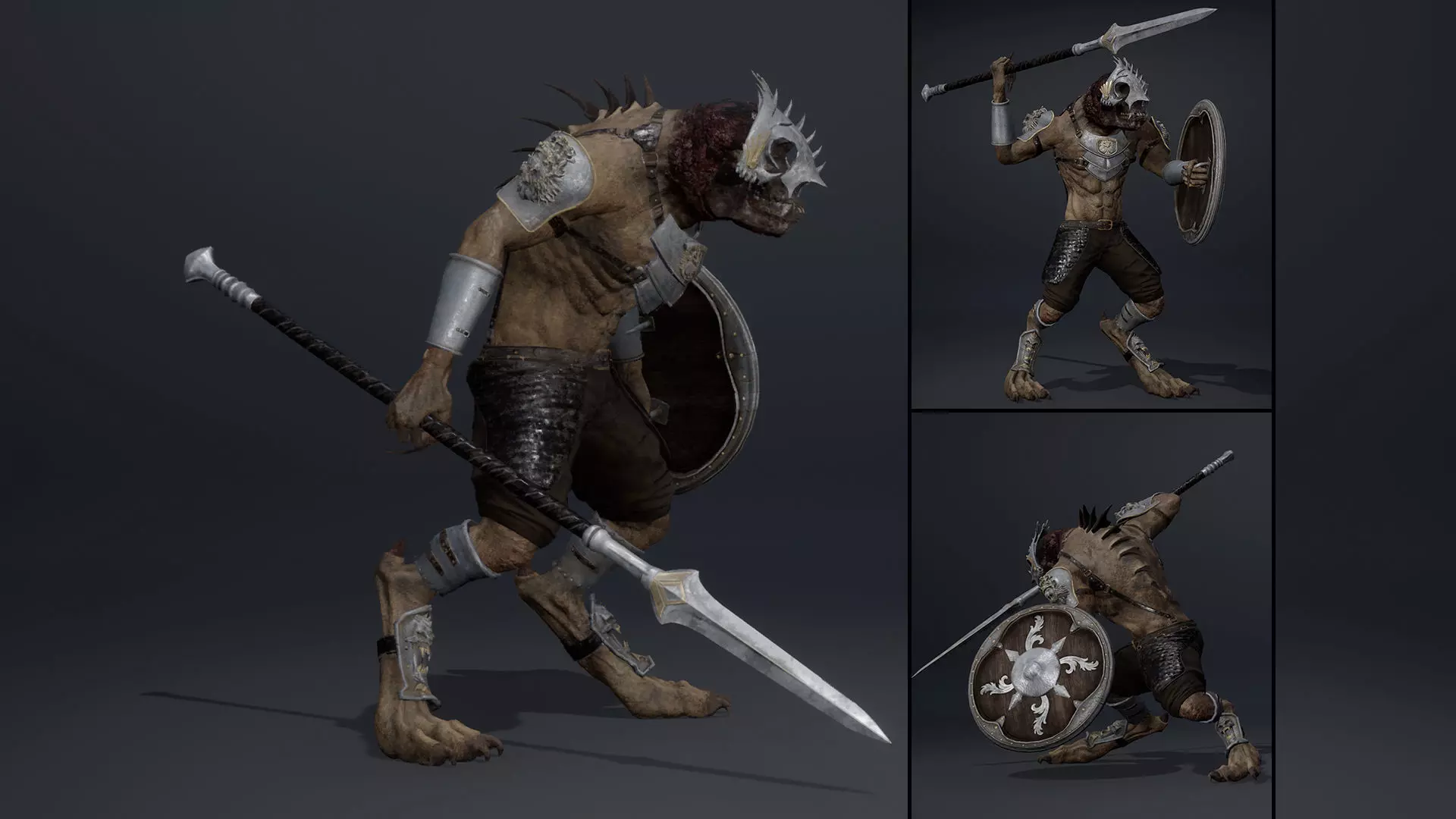 Gloom Spearman Arm1 Brutal Low-poly 3D model_0