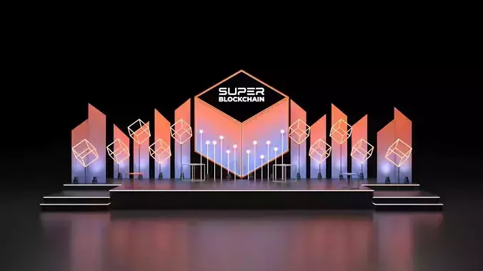 Talk show stage 3D model