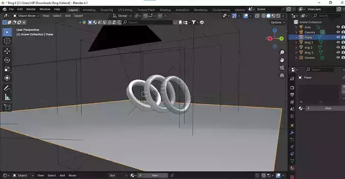 3 Stylized Ring Models  Blender CGI  PBR Materials