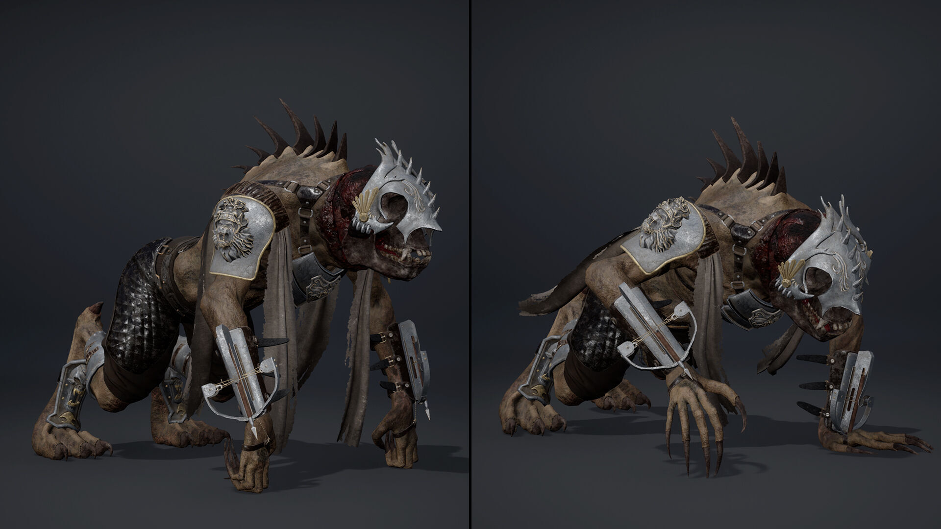 Gloom Spearman Arm1 Low-poly 3D model_11