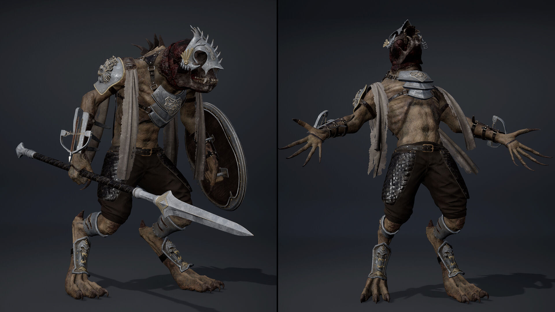 Gloom Spearman Arm1 Low-poly 3D model_10