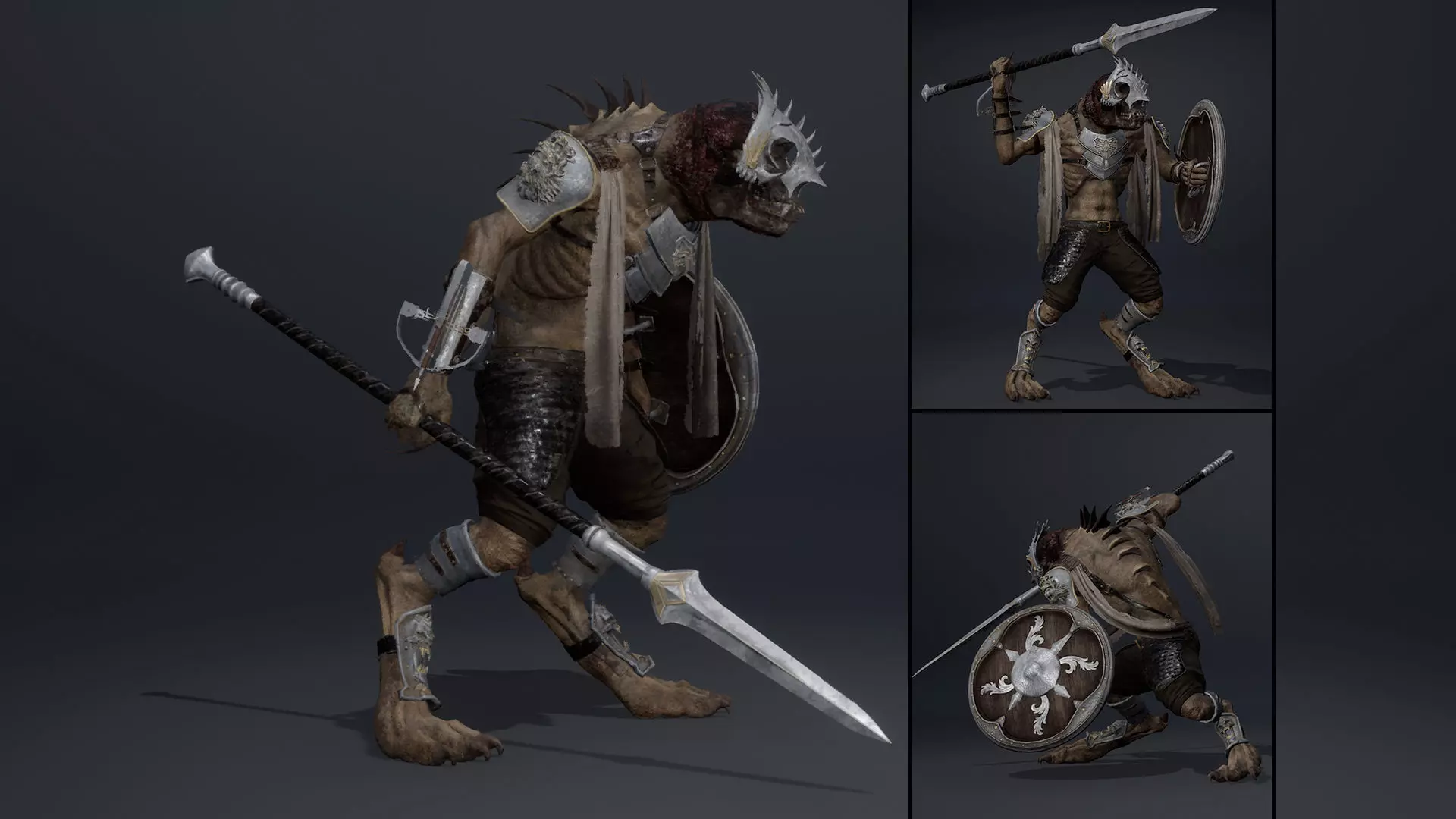 Gloom Spearman Arm1 Low-poly 3D model_0