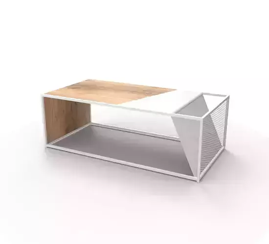 Industrial Minimalist Modern Coffee Table  3D model