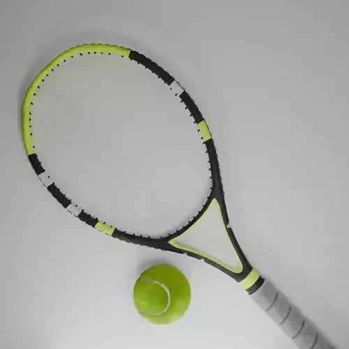 Tennis bat and ball