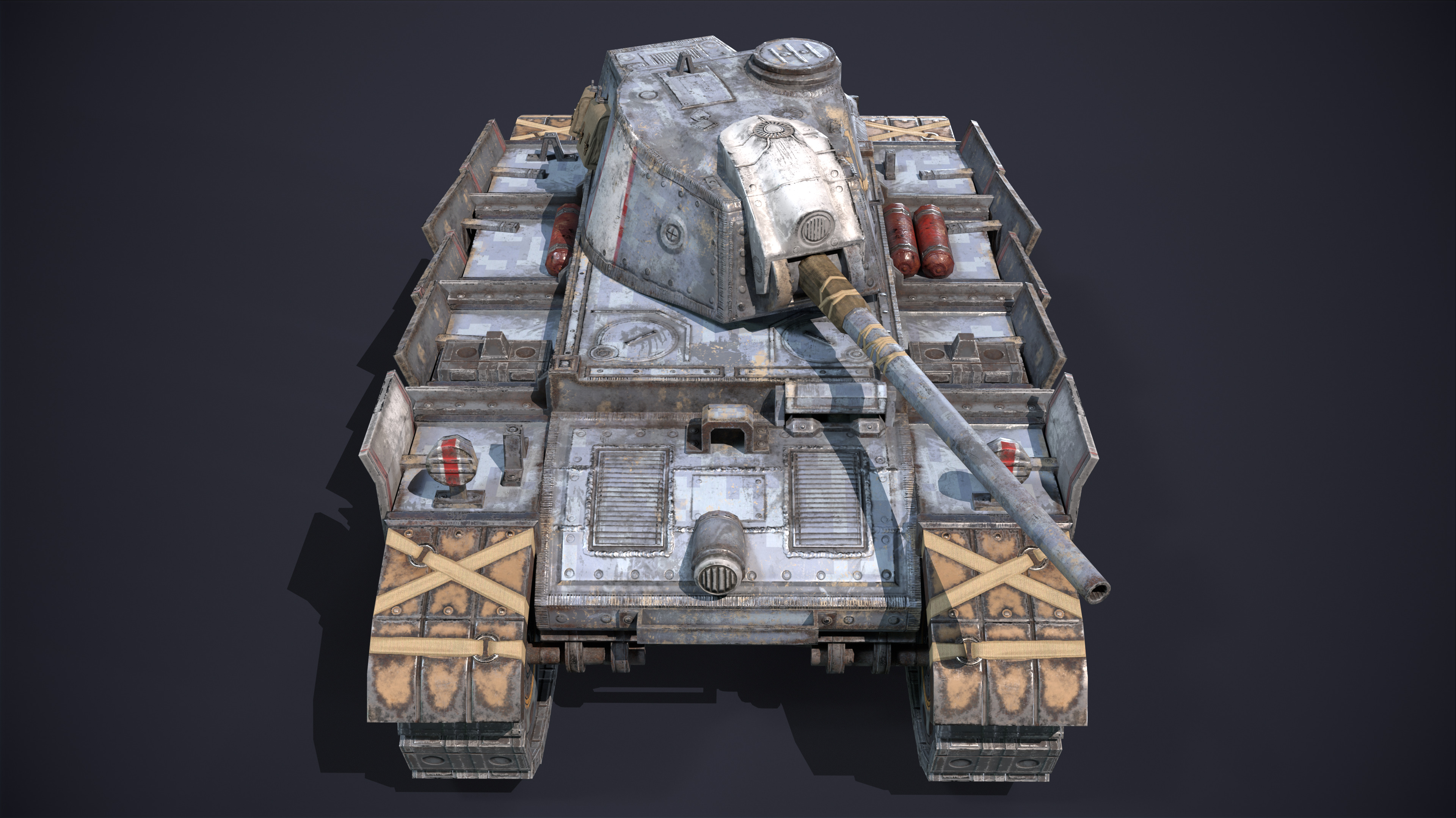 Tank Futuristic Low-poly 3D model_8