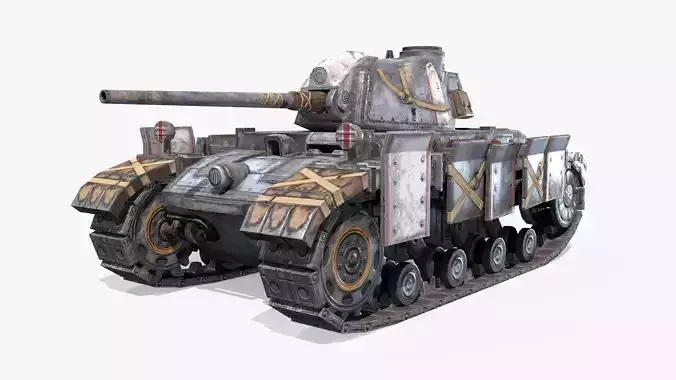 Tank Futuristic Low-poly 3D model