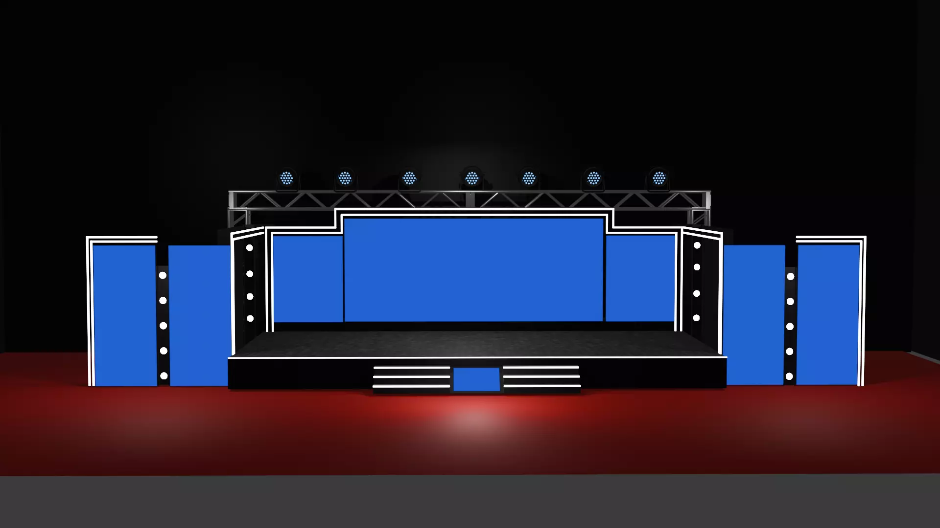 Event Stage setup Free low-poly 3D model