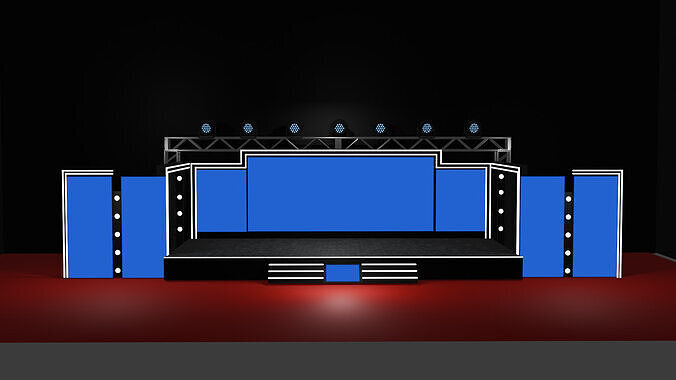Event Stage setup Free low-poly 3D model