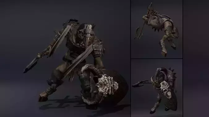 Gloom Brutal Arm2 Low-poly 3D model