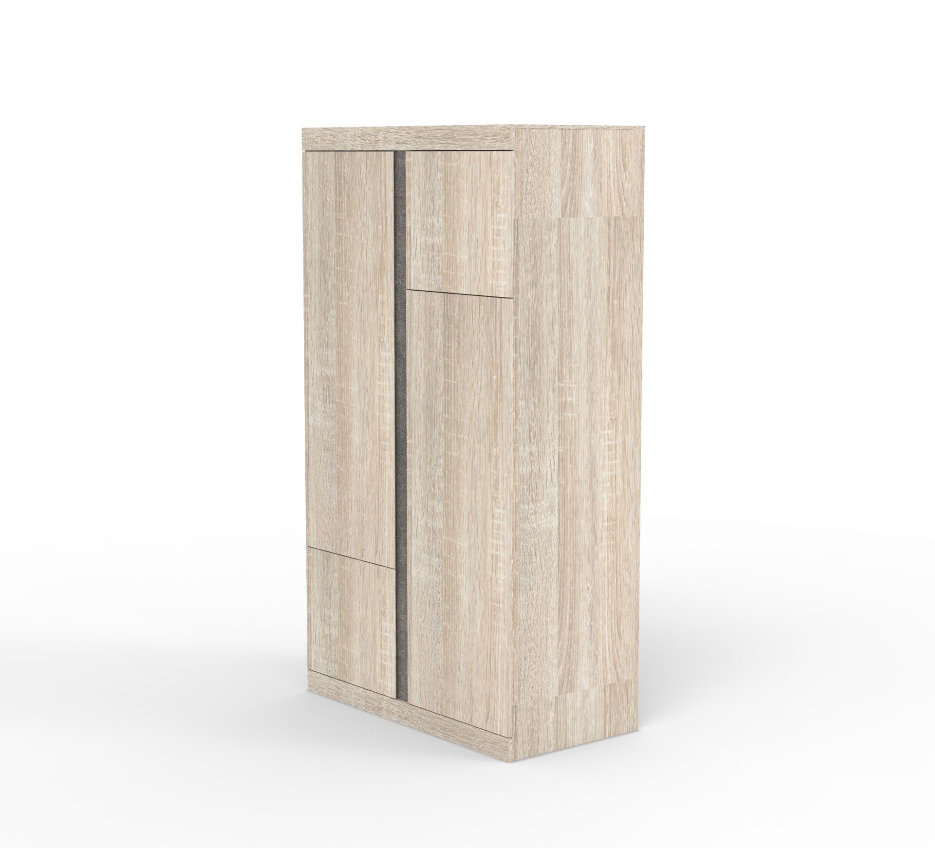 Modern Minimalist Credenza Cabinet 3D model_5
