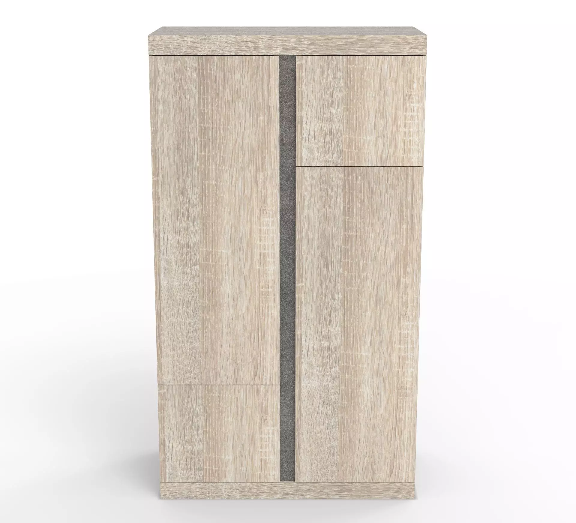 Modern Minimalist Credenza Cabinet 3D model_0