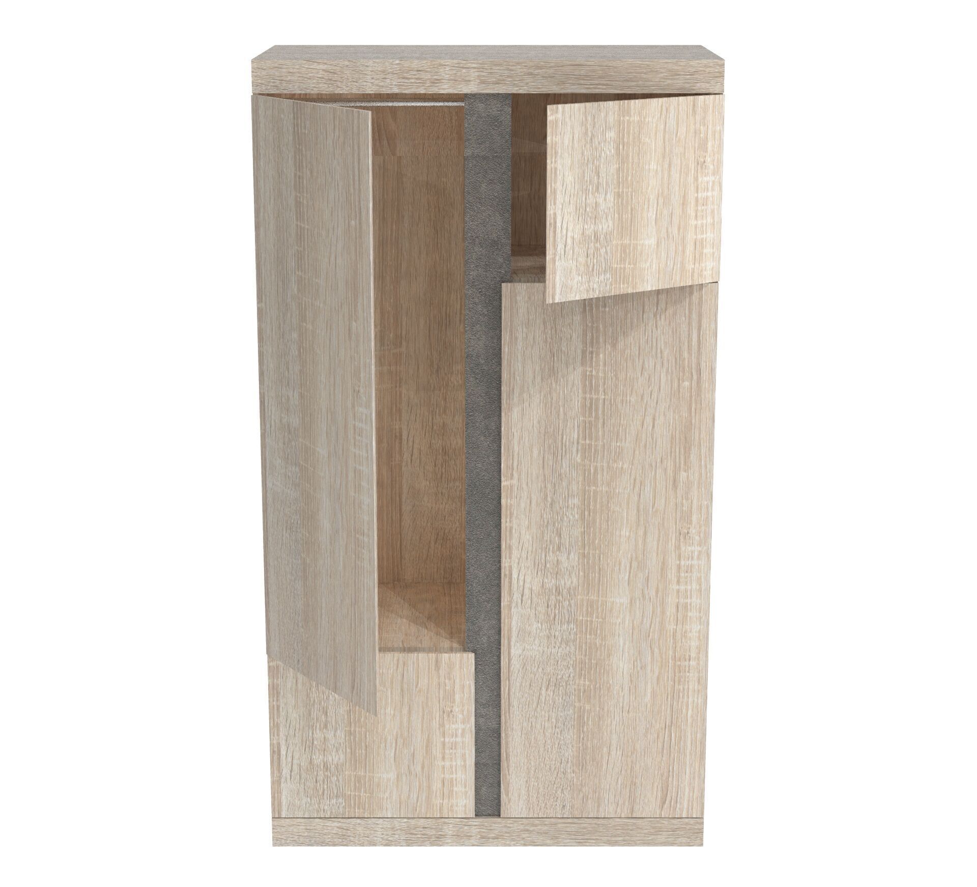 Modern Minimalist Credenza Cabinet 3D model_4