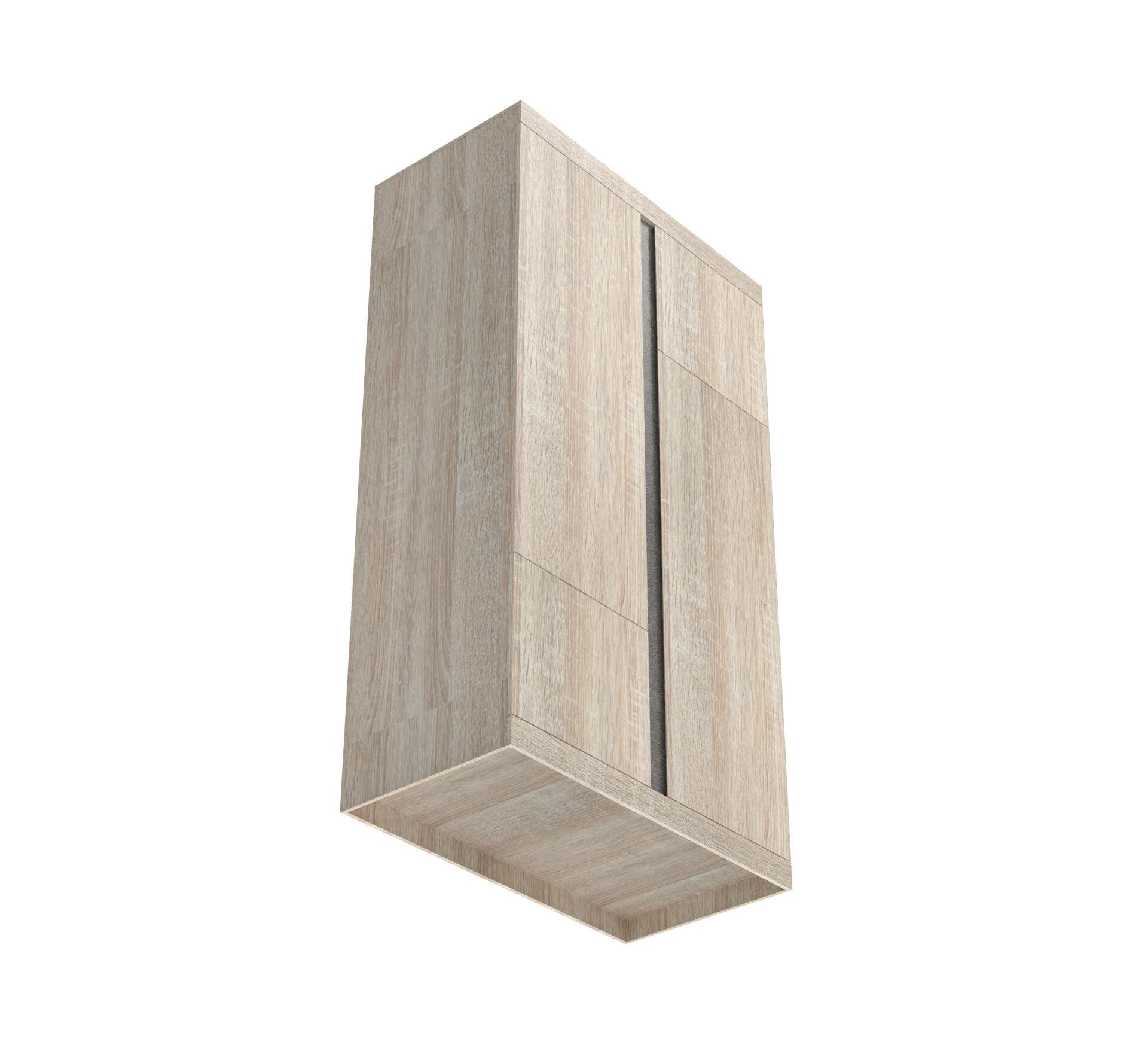 Modern Minimalist Credenza Cabinet 3D model_7