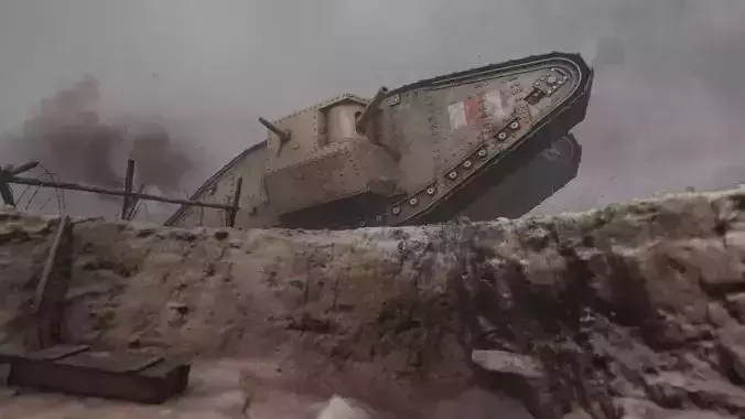 Mark IV British heavy tank of the WW I