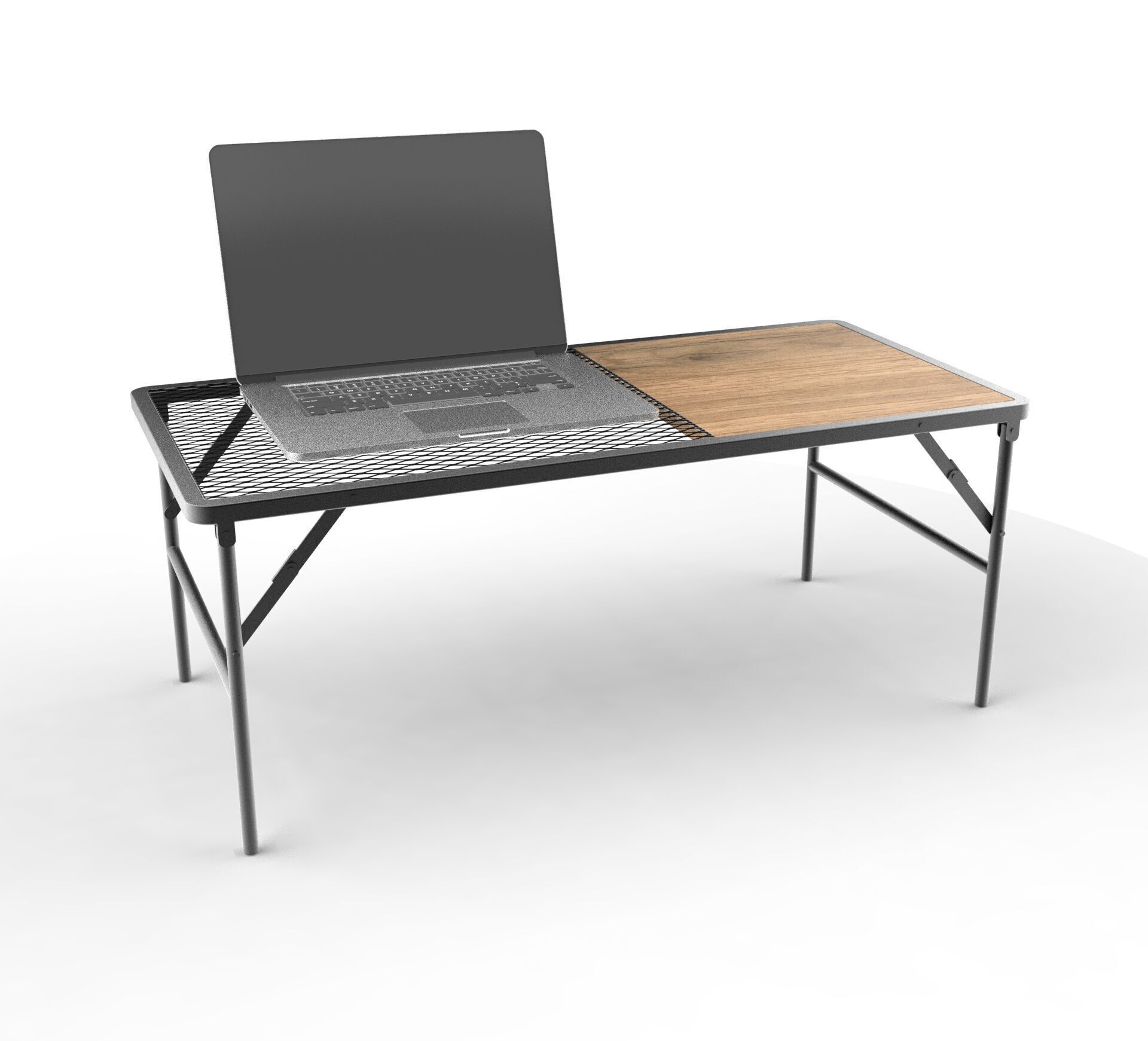 Industrial Folding Mini Coffee Table  3D model_4