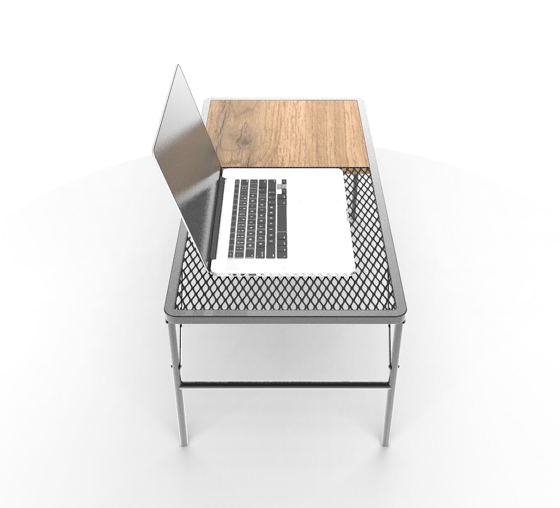 Industrial Folding Mini Coffee Table  3D model_6