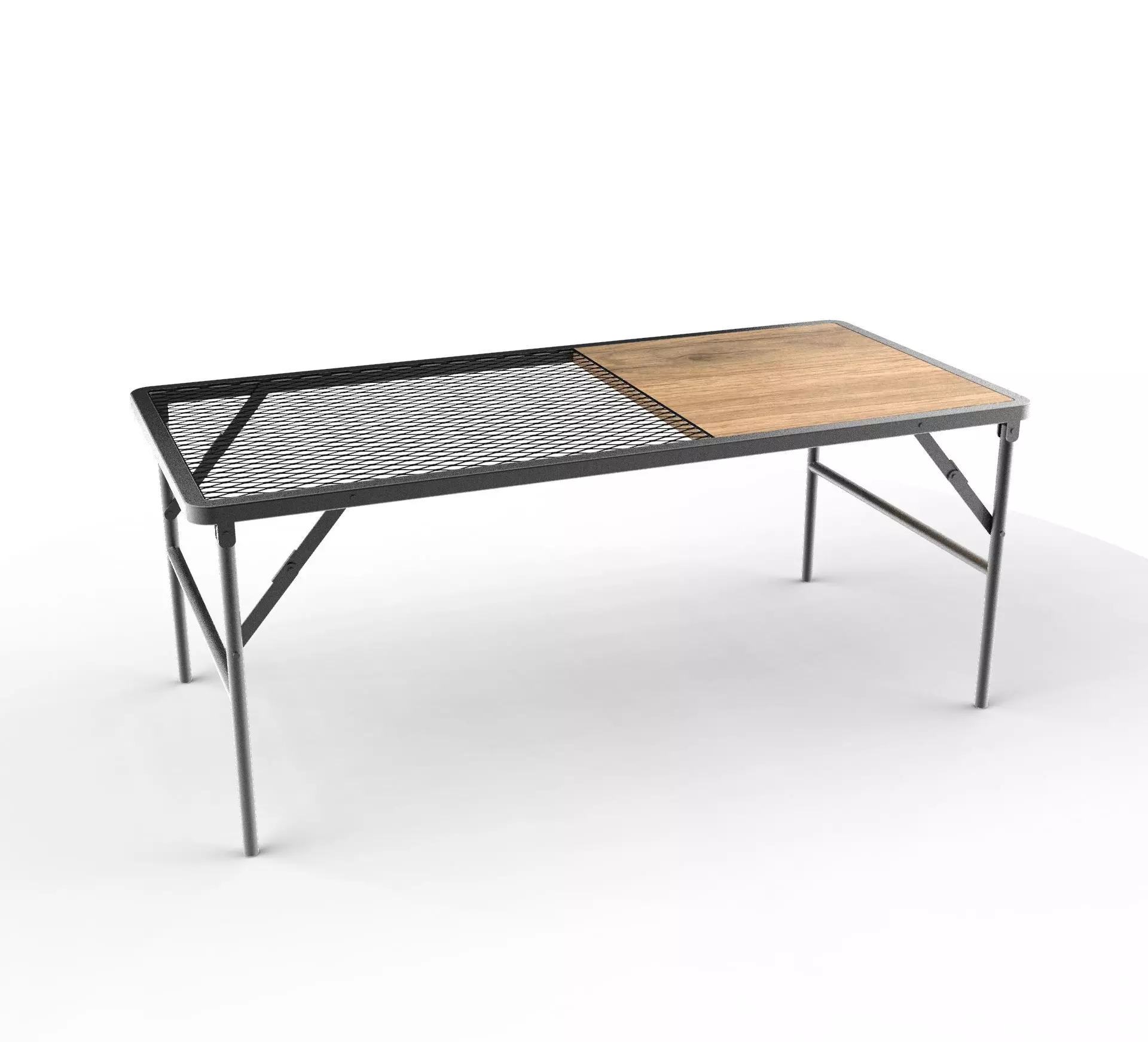 Industrial Folding Mini Coffee Table  3D model_0