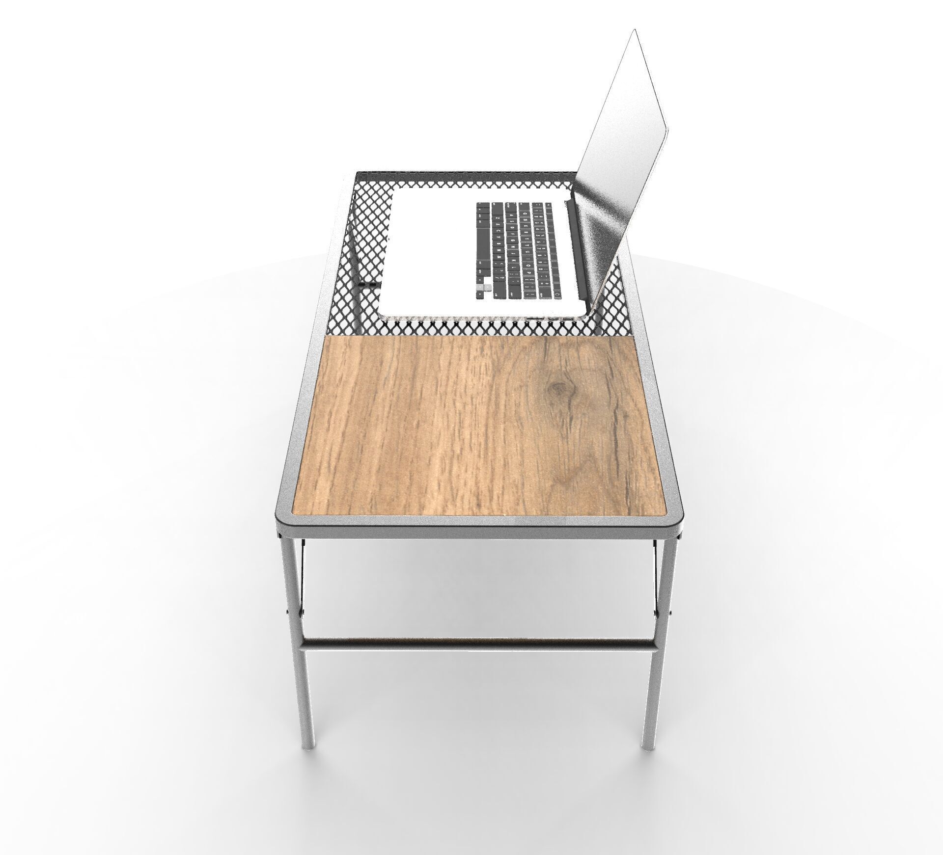 Industrial Folding Mini Coffee Table  3D model_7