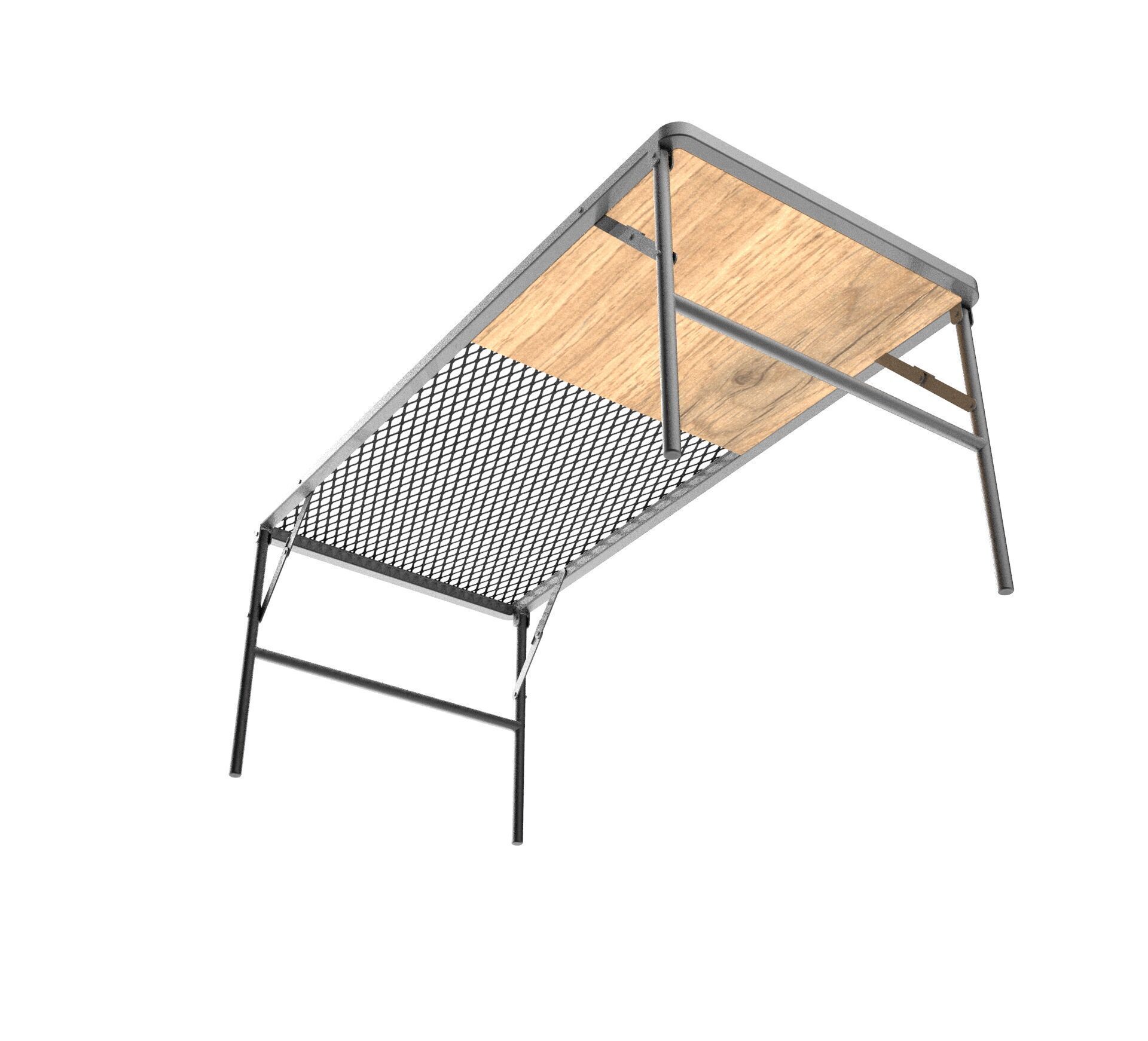 Industrial Folding Mini Coffee Table  3D model_9