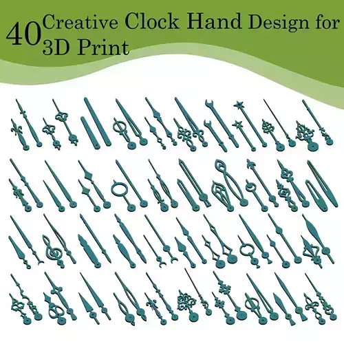 40 creative 3D Print clock hands for wall clocks 