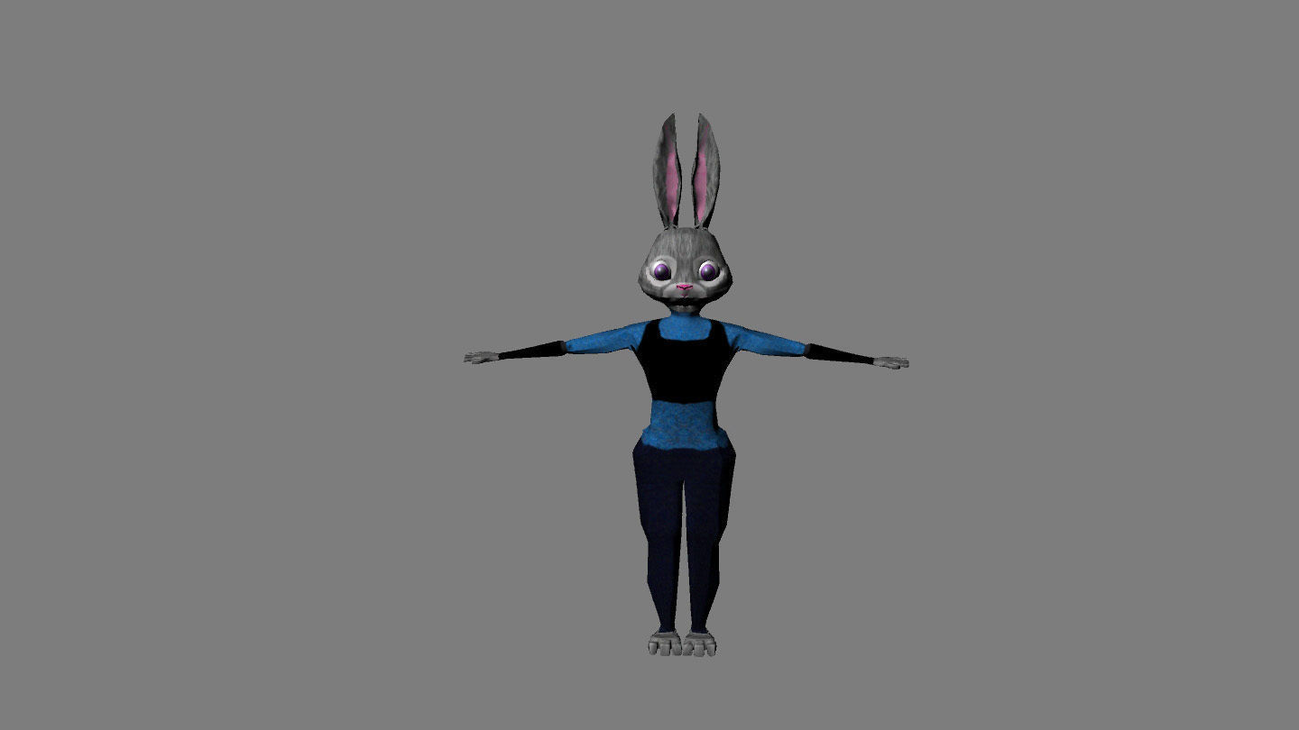 Judy Hopps Low-poly 3D model_2
