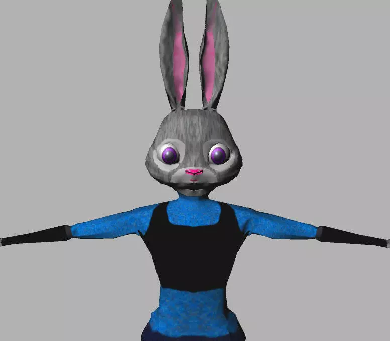 Judy Hopps Low-poly 3D model_0