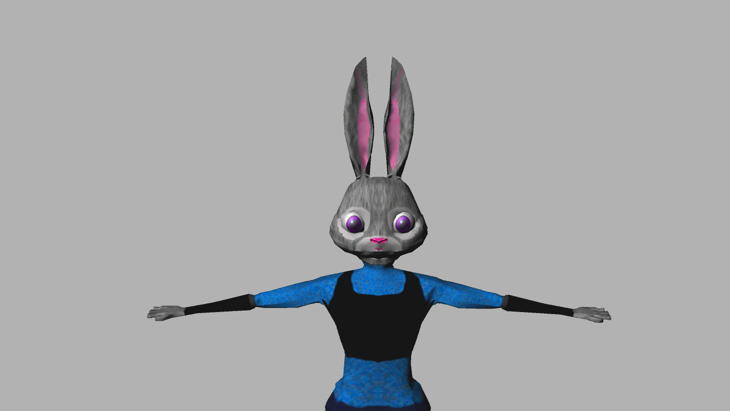 Judy Hopps Low-poly 3D model_4