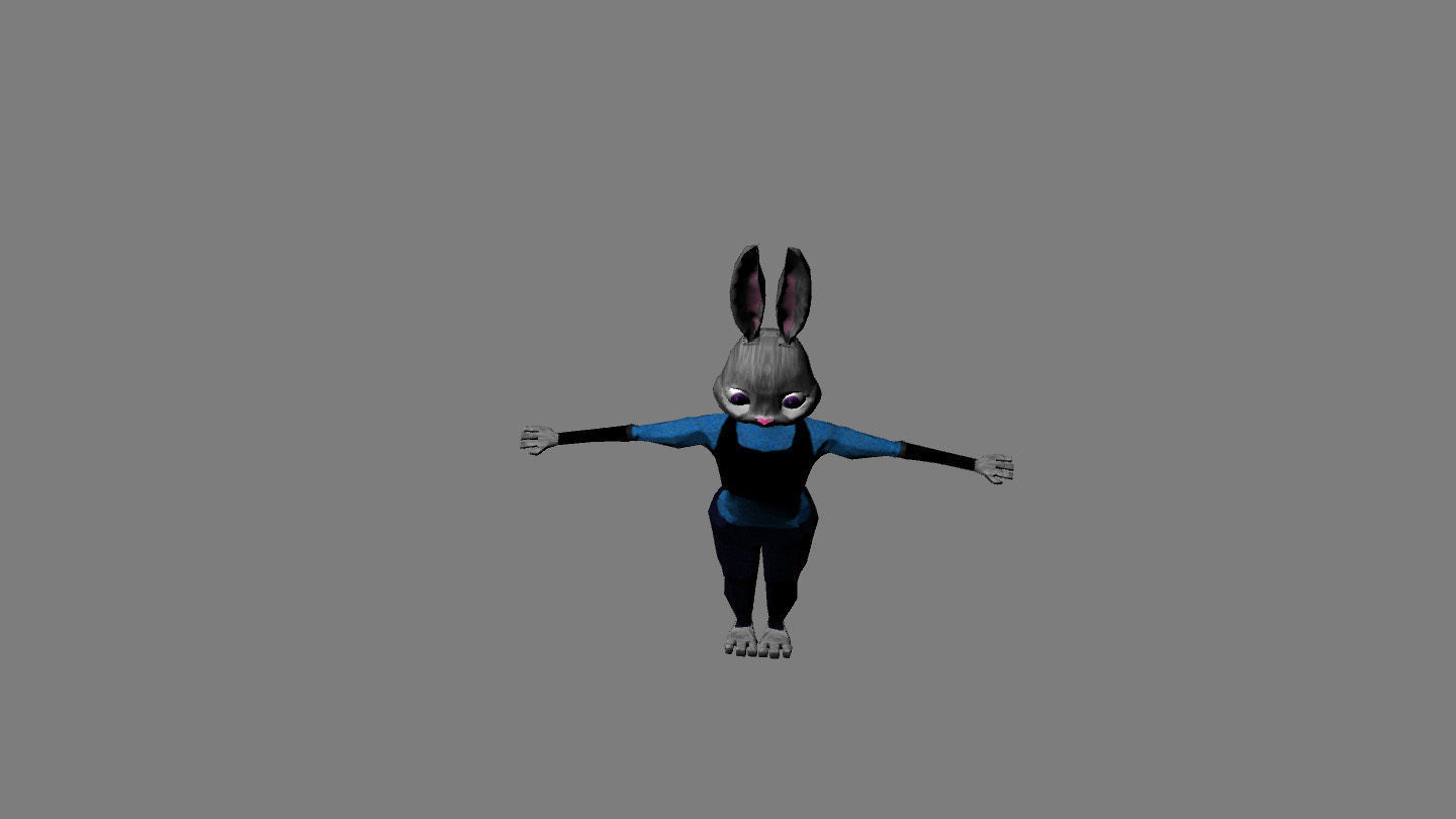 Judy Hopps Low-poly 3D model_3
