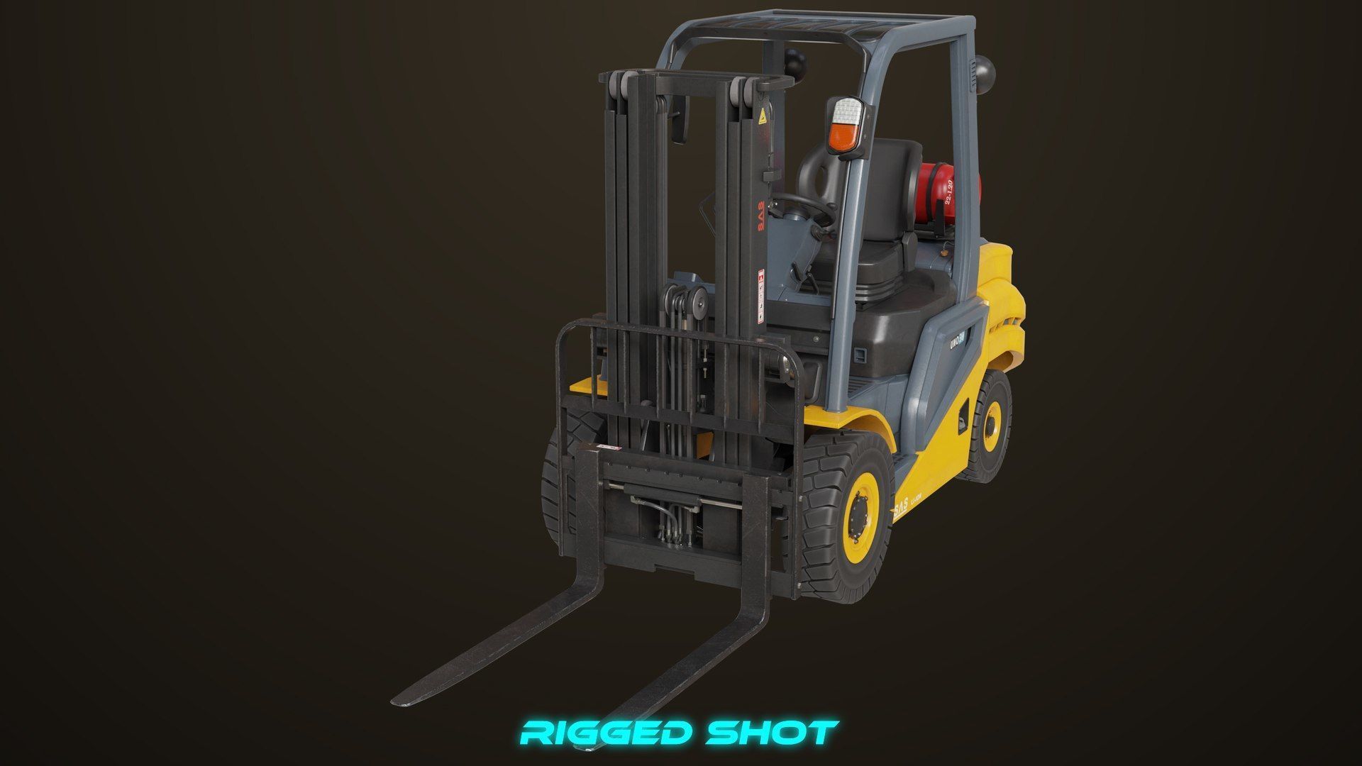 Forklift Trucks and Pallet Yellow Collection All PBR Textures _58