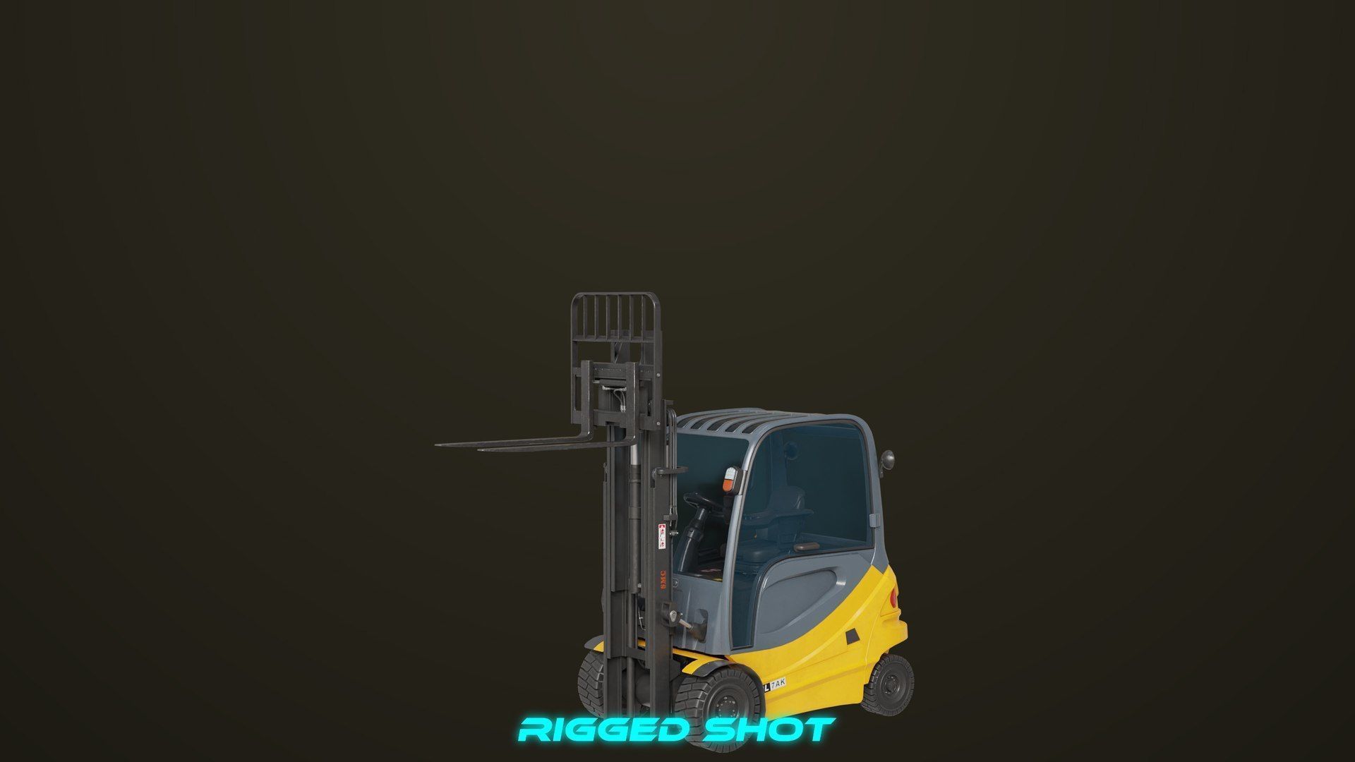 Forklift Trucks and Pallet Yellow Collection All PBR Textures _26
