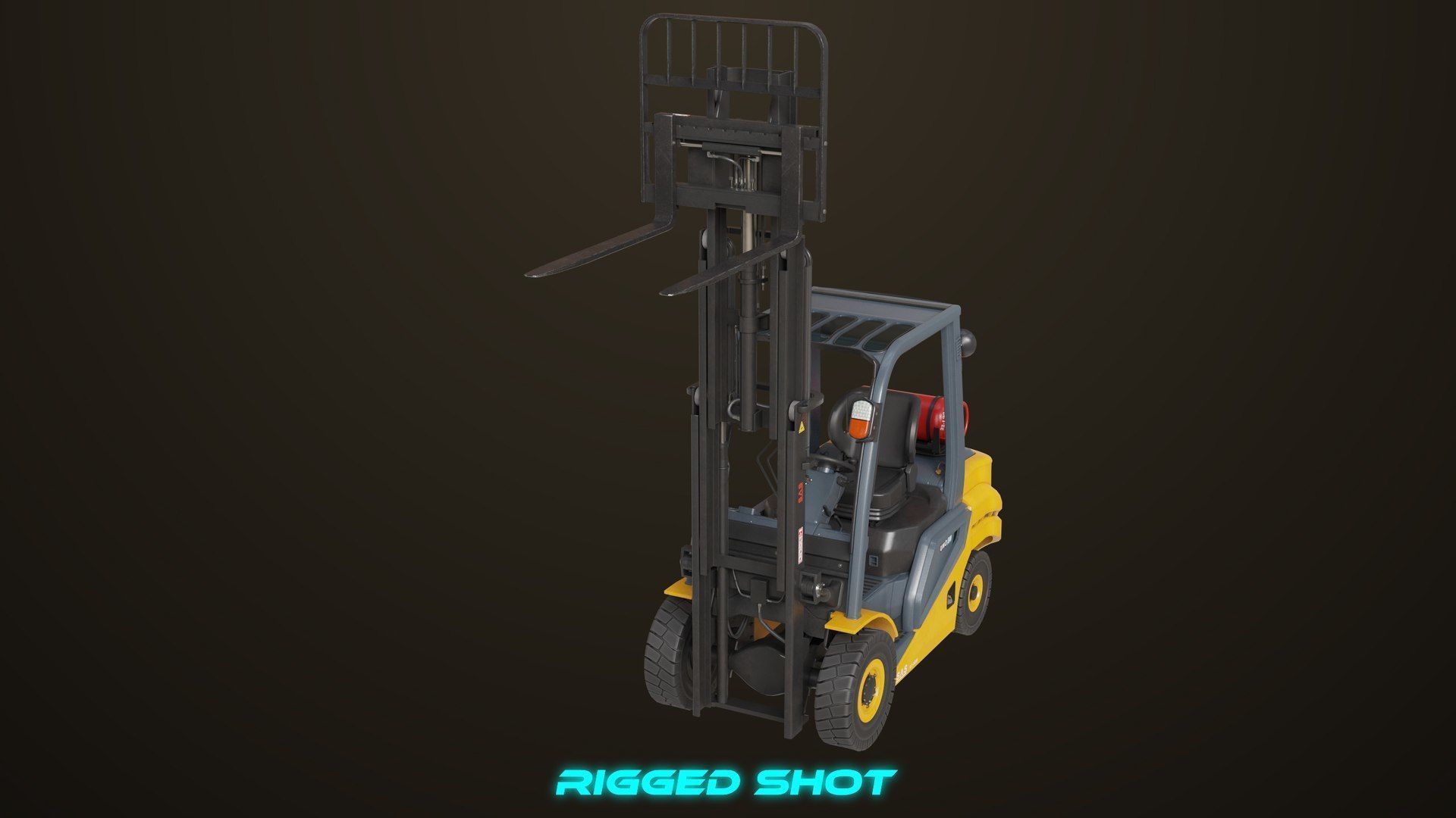 Forklift Trucks and Pallet Yellow Collection All PBR Textures _51