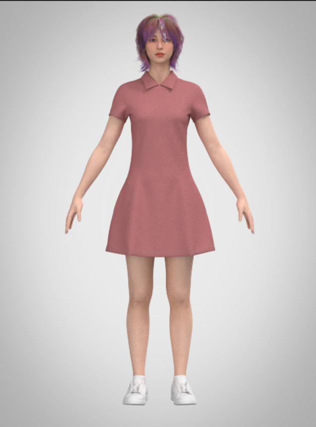 Rose Breeze Dress 3D print model_1