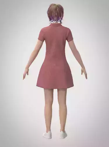 Rose Breeze Dress 3D print model Rose Breeze Dress 3D print model