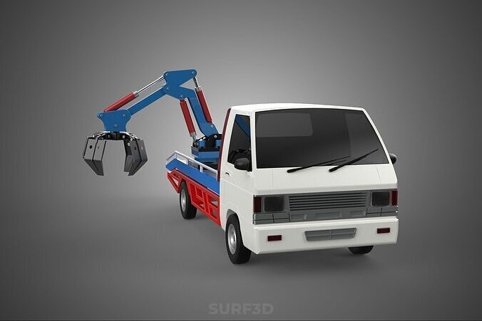 TRUCK PICK UP MOBILE CRANE HOIST LOAD LIFT GRABBER CLAW GRAPPLE 3D model